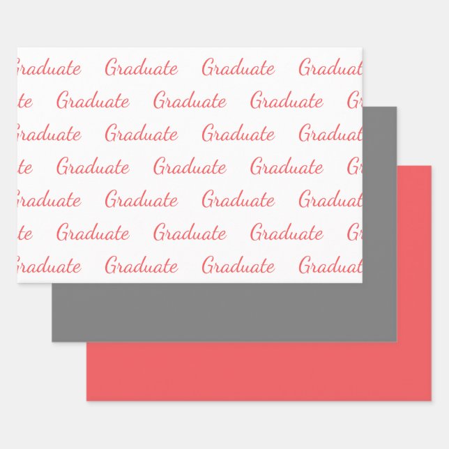 Graduate Simple Modern Abschluss Geschenkpapier Set (Set)