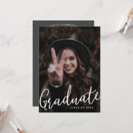 Graduate Two Foto Custom Moderner Abschluss Einladung