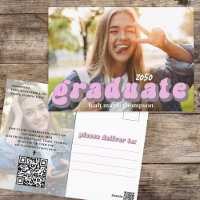 Graduate Typografy Foto QR Code Social Media