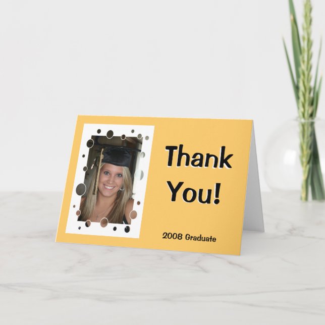 Graduate Vielen Dank Dankeskarte (Vorderseite)