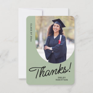 Graduate Vielen Dank, dass Sie Script Arch Foto Dankeskarte