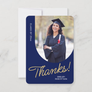 Graduate Vielen Dank, dass Sie Script Arch Foto Dankeskarte