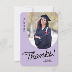 Graduate Vielen Dank, dass Sie Script Arch Foto Dankeskarte