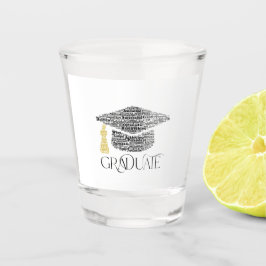 Graduate Words Graduation Party Schnapsglas