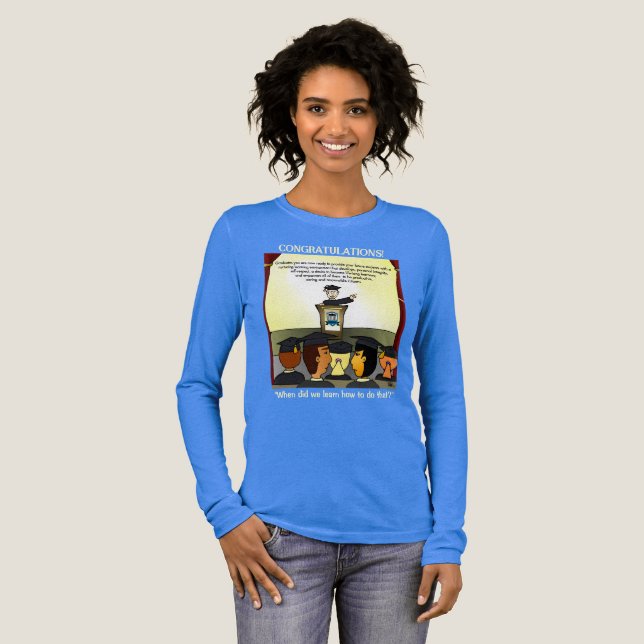 Graduates Blue Tri-Blend Shirt (Volle Vorderseite)