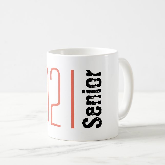 Graduating Senior Coffee Mug - Classe de 2021 (Devant droit)