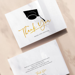 Graduation 2023 Minimalist Grad Script Thank You Mitteilungskarte