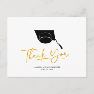Graduation 2024 Casquette Script Carte de remercie