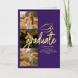 Graduation 2024 Grad Photos Gold Foil Faire-part