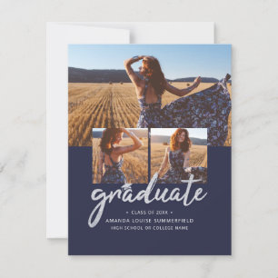 Graduation 2025 Modern Photo Collage Faire-part