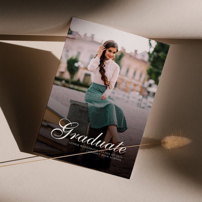 Graduation 2025 Modern Photo Grad Faire-part (Créateur téléchargé)