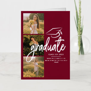 Graduation 2025 Photos Silver Foil Faire-part