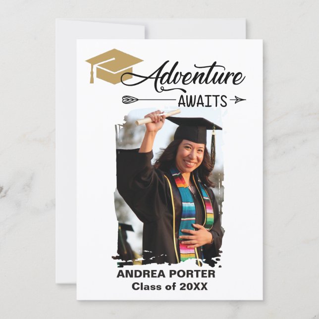 Graduation Adventure Awaits Party Invitation (Devant)