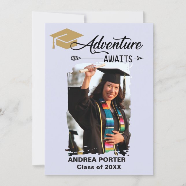 Graduation Adventure Awaits Party Invitation (Devant)