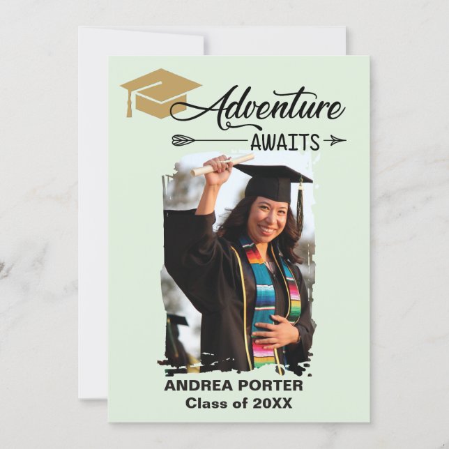 Graduation Adventure Awaits Party Invitation (Devant)