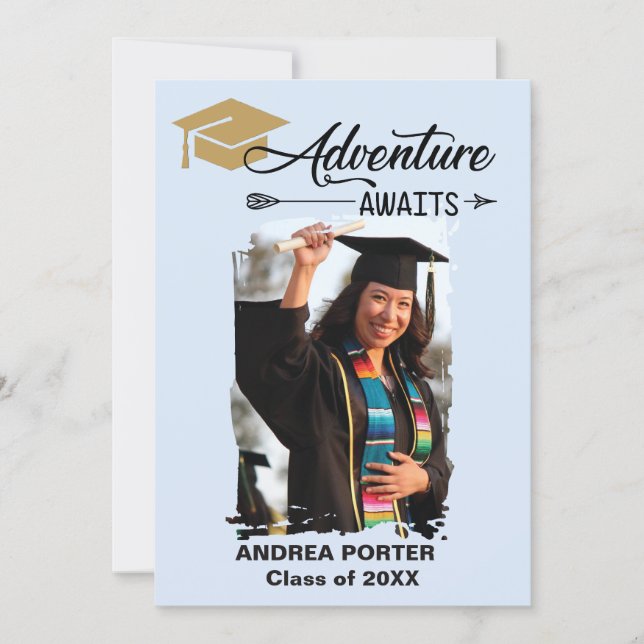 Graduation Adventure Awaits Party Invitation (Devant)
