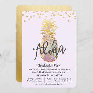Graduation Aloha Luau Party Invitation