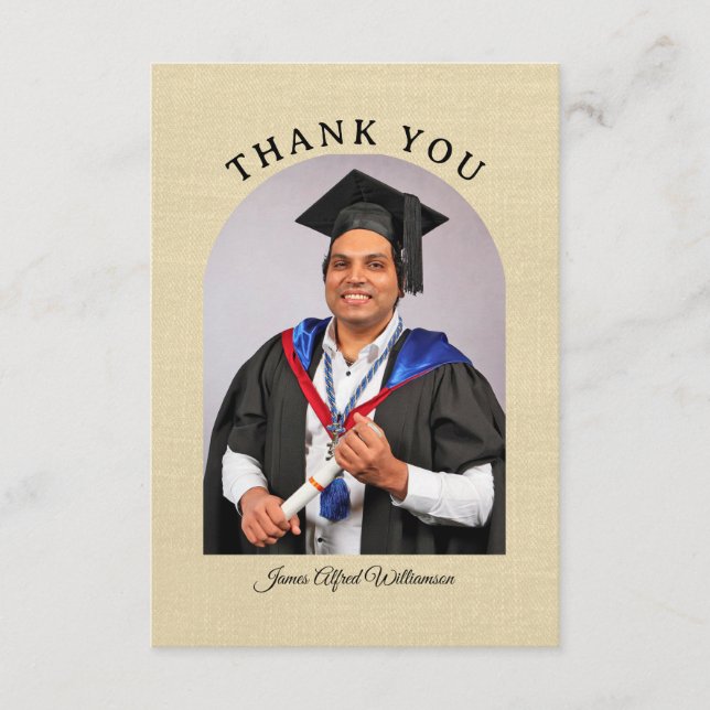 Graduation Arch Thank You card Karte (Vorderseite)