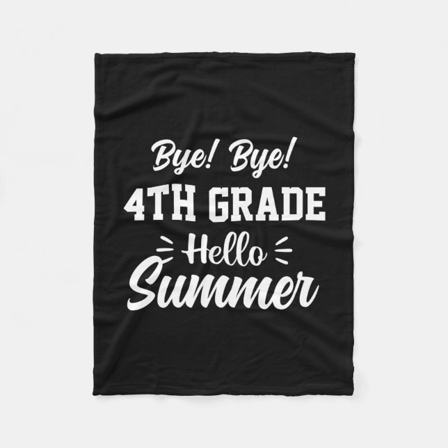 Graduation Art | 4th Grade Hello Summer Fleecedecke (Vorderseite)