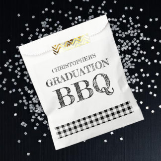Graduation BBQ Gingham Geschenktütchen