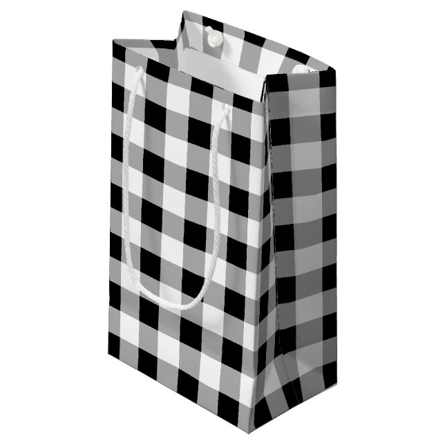 Graduation BBQ Gingham Kleine Geschenktüte (Vorderseite Schrägansicht)