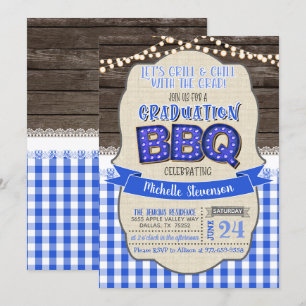 Graduation BBQ Party Invitation - Grill & Chill BG