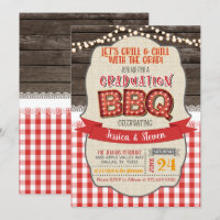 Graduation BBQ Party Invitation - Grill & Chill G