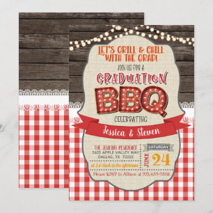 Graduation BBQ Party Invitation - Grill & Chill G