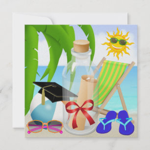 Graduation Beach Party - Invitation dans une boute