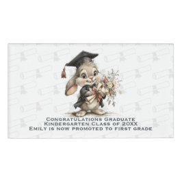 Graduation Bunny – Cute Diploma Pattern Namenschild