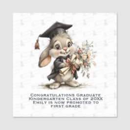 Graduation Bunny – Cute Diploma Pattern Namensschild