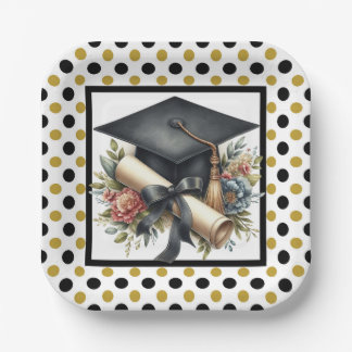 Graduation Cap And Diploma Pappteller