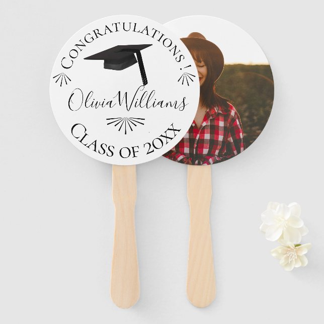 Graduation Cap Class of 2018 Foto Fächer (Vorne und Hinten)