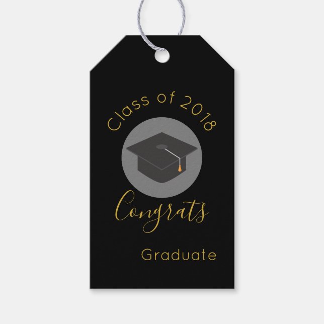 Graduation Cap Glückwunsch Graduate Class 20xx Geschenkanhänger (Vorderseite)