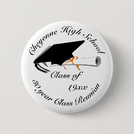 Graduation Cap - High School Reunion Button