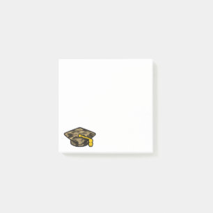 Graduation Cap Khaki Camouflage Post-it Klebezettel