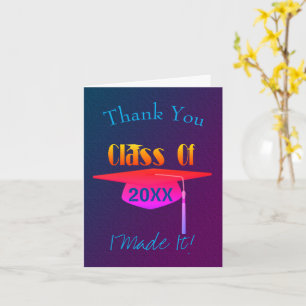 Graduation Cap Tassel Ich machte es dank Ihrer Kar Karte