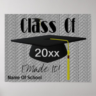Graduation Cap Tassel Ich machte es lustiges Poste Poster