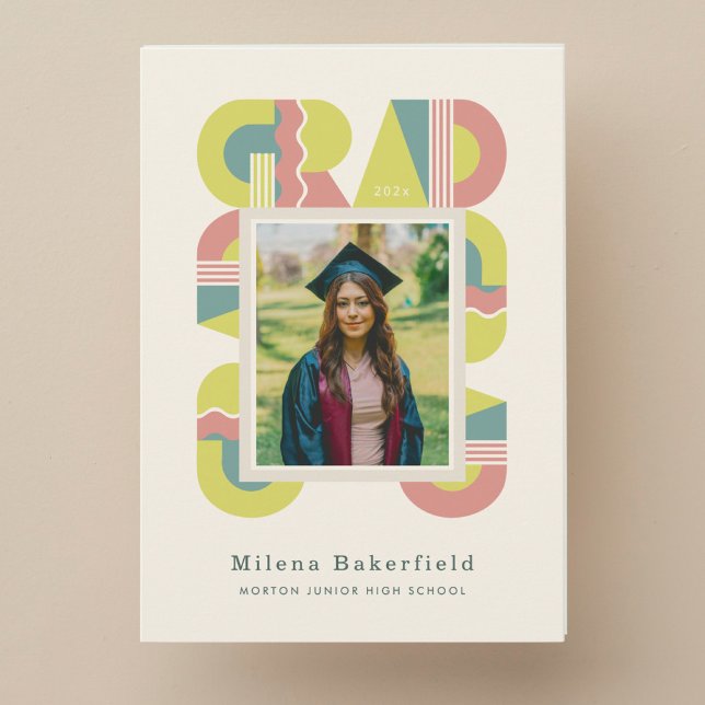 Graduation card class of 2026 retro ankündigung (Von Creator hochgeladen)