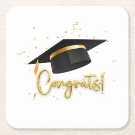 Graduation Celebration Collection Rechteckiger Pappuntersetzer