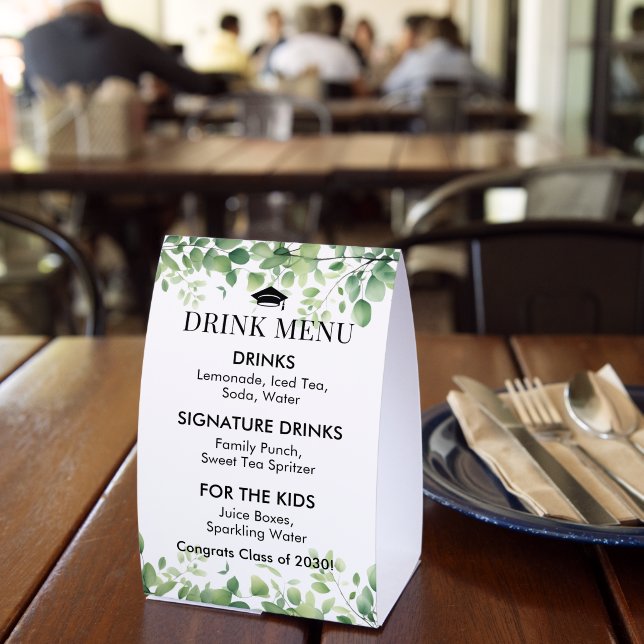 Graduation Celebration Drink Menu Classic Tischaufsteller (In Situ (Restaurant))