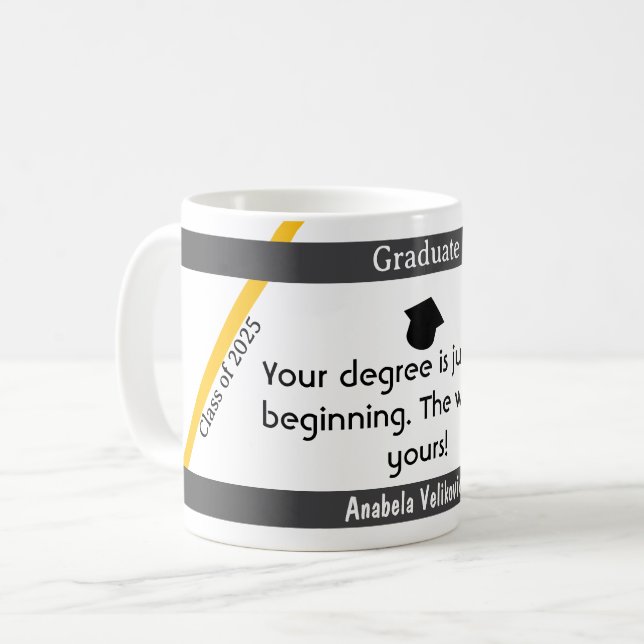 Graduation citation 6 tasse de café (Devant gauche)