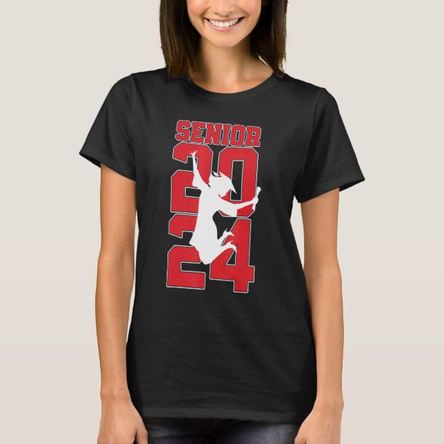 Graduation Class of 2024 Girls Senior 24 T-Shirt (Vorderseite)
