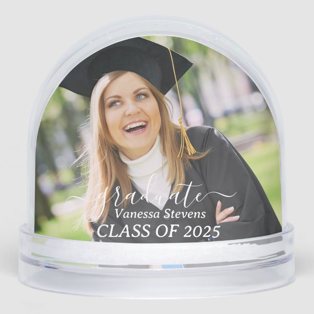 Graduation Class of 2025 Photo Schneekugeln (Vorderseite)