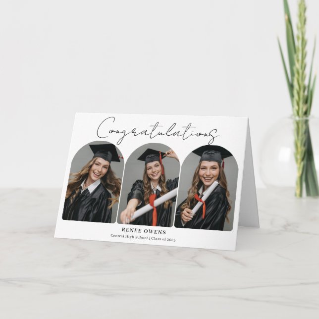 Graduation Congratulations Arch Photos Graduate Karte (Vorderseite)