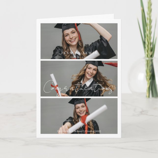 Graduation Congratulations Photo Collage Graduate Karte (Vorderseite)