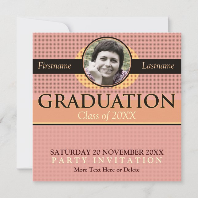 Graduation Cool moderne avec invitation photo (Devant)