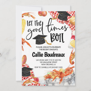 Graduation Crawfish Invitation à ébullition