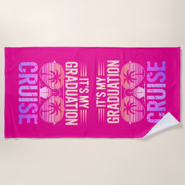 Graduation Cruise Beach Towel Strandtuch (Vorderseite)
