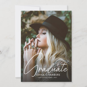 Graduation de la photo moderne Invitation de scrip